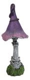 Enchanted Fairy Garden Giant Purple Crooked Toadstool Mushroom Figurine 12"H