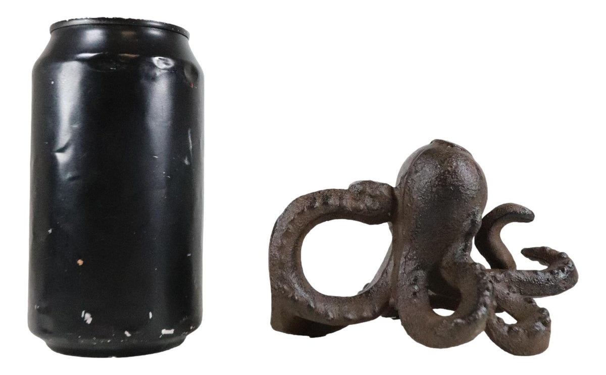 Cast Iron Nautical Sea Octopus Kraken Decorative Paperweight Figurine 5.25"L - Ebros Gift
