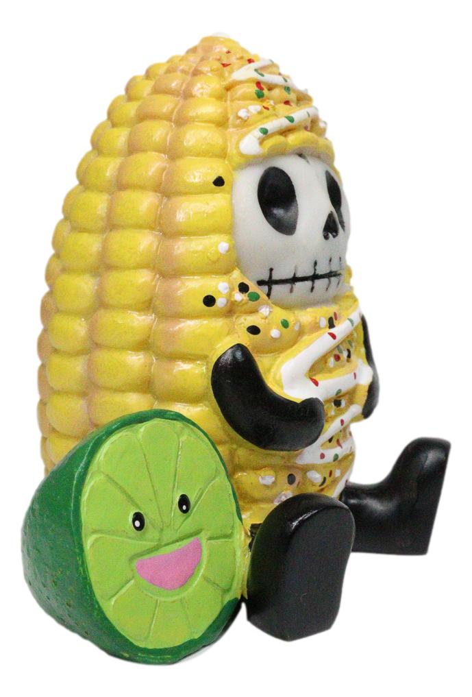 Furrybones Elotito Zesty Corn and Lime Snack Skeleton Figurine Furry Bones