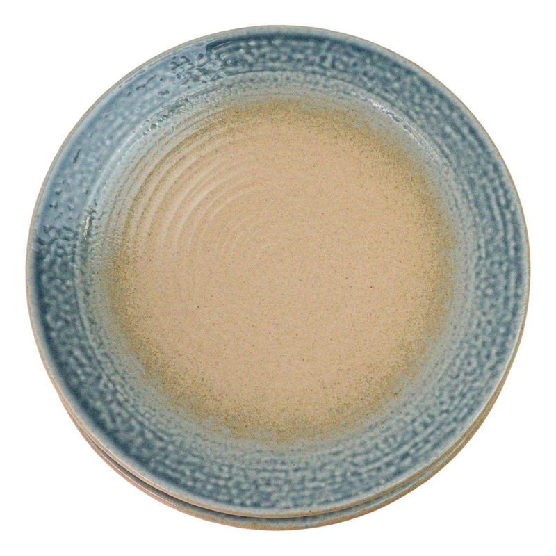 Pack Of 5 Blue River Ao Nagashi Collection Large Round Dinner Plates 10" D