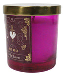 Wicca Witchcraft Mystic Tarot The Lovers Red Rose Scented Pillar Candle Gold Lid
