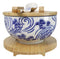 White Blue Koi Fish 28Oz Donburi Ramen Bowl With Lid Trivet Spoon Chopsticks Set