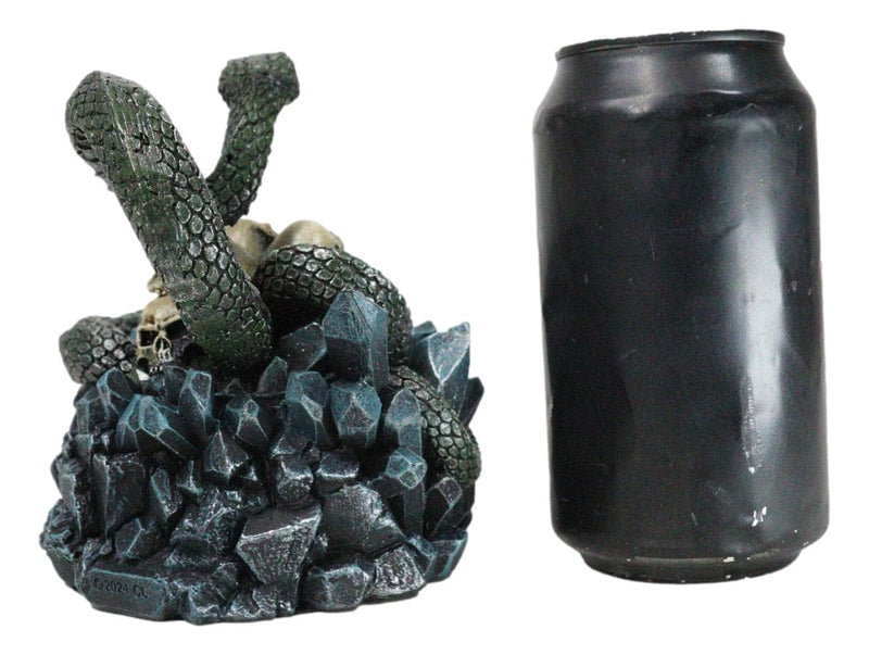 Coiled Attacking Snake On Mound of Skulls at Crystal Rock Quarry Figurine