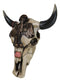 Patriotic Fallen Soldier Helmet Rifle Boots Dogtags Veteran Cow Skull Wall Decor