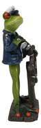 Marine Bon Voyage Sailor Captain Frog Holding Wheel Helm and Binoculars Figurine