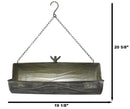 Rustic Farmhouse Distressed Metal Tree Log Hanging Wall Planter 19"L With Chain
