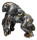 Steampunk Gearwork Cyborg Metallic Primate Silverback Gorilla Kong Figurine