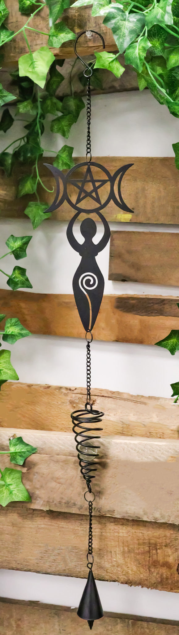 Wicca Celtic Goddess Danu Triple Moon Goddess Spiral Wall Hanging Decoration