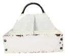 White Vintage Distressed Metal 8 Divided Section Seeding Tray Planter Pot 14"L