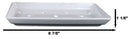 Ebros White Neta Zara Sushi Sashimi Plate With Drip Holes 8.75"L x 5"W PACK OF 8