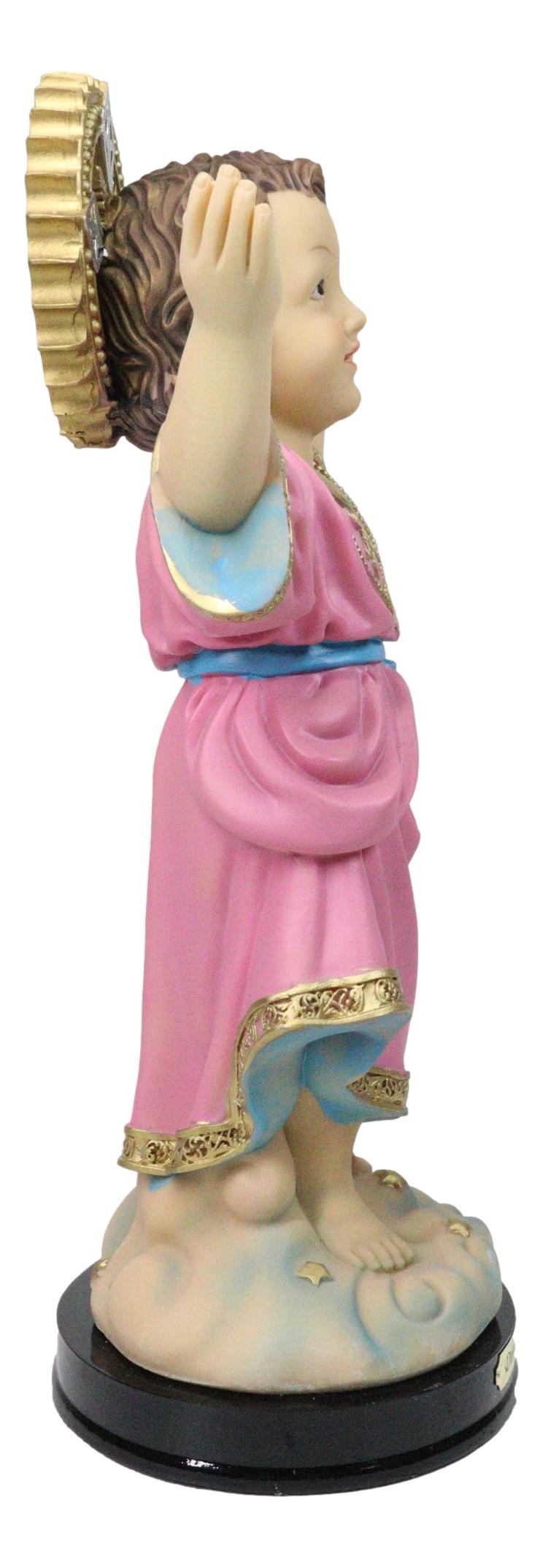 Catholic Christian Santo Nino Divine Child Jesus Christ Figurine With Base 12"H