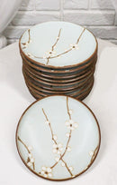 Set Of 12 Sakura Cherry Blossoms Japanese Porcelain Appetizer Dessert Plates