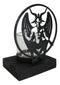 Wicca Occultic Sabbatic Goat Winged Baphomet Coated Metal Votive Candle Holder