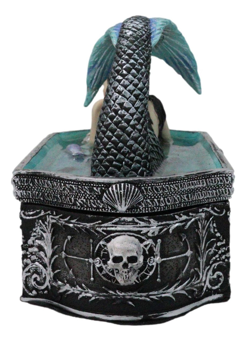 Hidden Depths Siren Mermaid On Still Water Necromancy Skull Decorative Box
