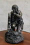 War Battlefield Kneeling Soldier Taking Cover With Rifle Gun And Gears Statue