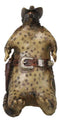 Western Cowboy Armadillo with Sheriff Gun Hat Badge Cell Phone Holder Figurine