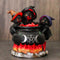 Wiccan Witch Hats Trio Kitten Cats Sitting In Triple Moon Fire Cauldron Figurine
