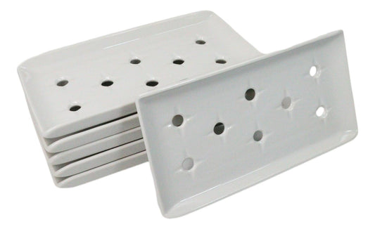 Pack Of 6 Japanese Raw Sushi Preparation Storage White Neta Zara Ceramic Plates
