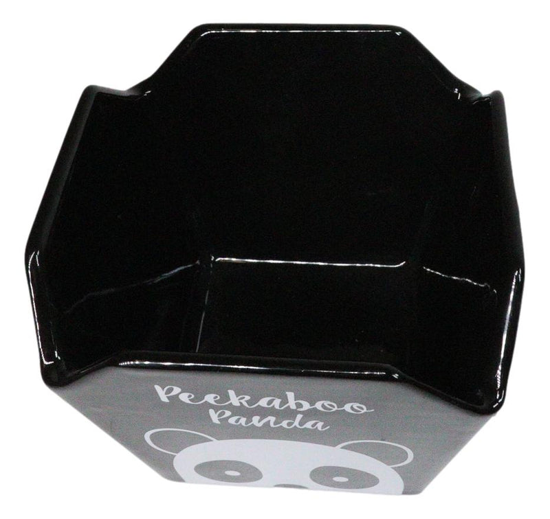 Black Peekaboo Panda Takeout To Go Box Serving Bowl With Chopsticks Set