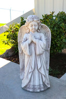 Faith Inspirational Large Young Girl Angel of Prayer Garden Statue 32" Tall