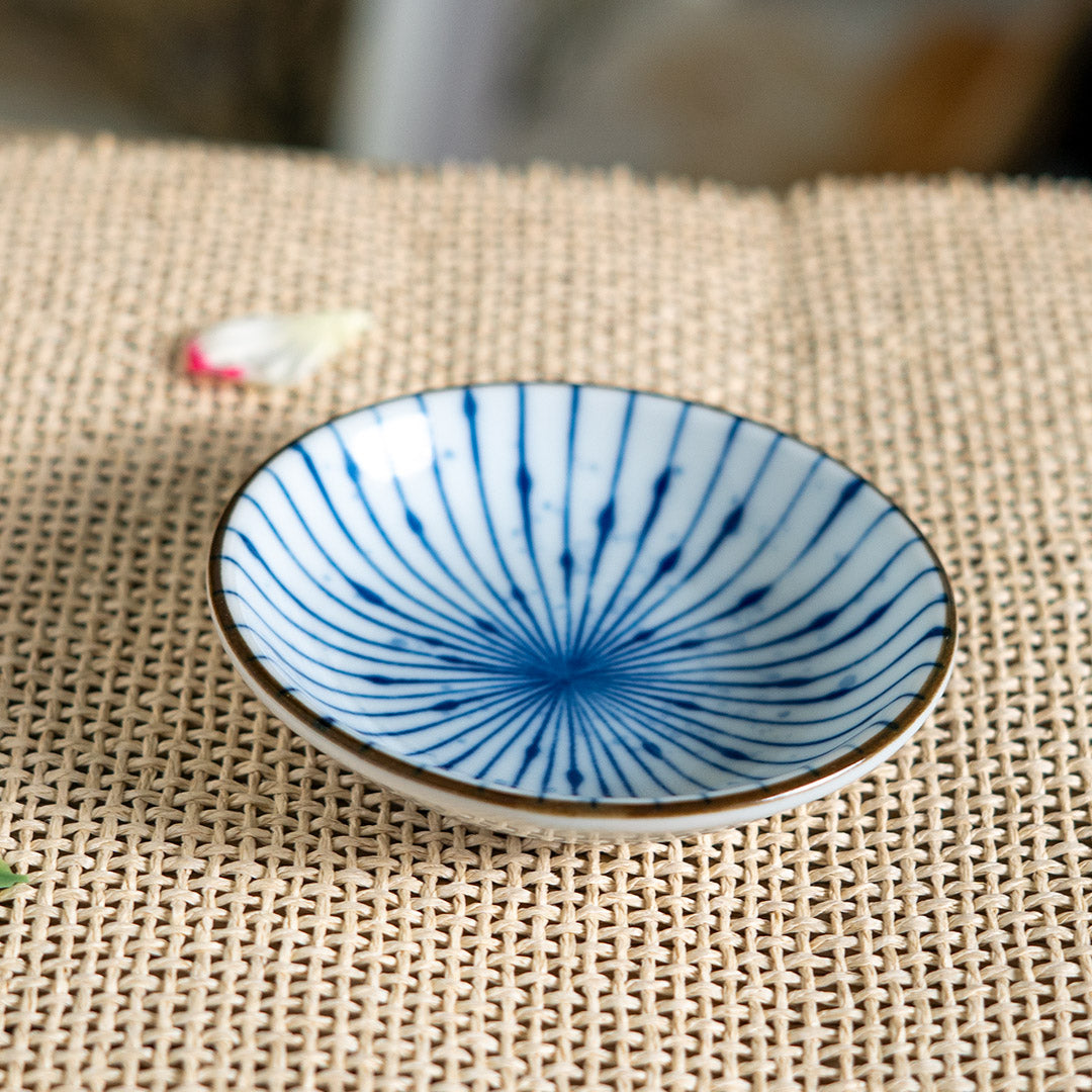 Pack Of 6 Fubuki Tokusa Made In Japan Round Flair Appetizer Salad Small Plates