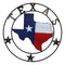 24"D Western Large Texas Lone Star State Map Patriotic Flag Wall Circle Sign