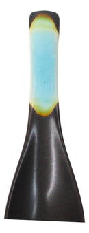 Pack of 6 Aozora Kannyu Crackle Blue Ceramic Asian Soup Spoons With Hook 5.75"L