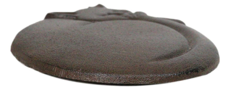 Set Of 3 Cast Iron Sleeping Kitty Cat Garden Stepping Stone Pave Foot Steps