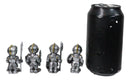 Set of 4 Medieval Suit of Armor Knights With Axe Sword Shields Mini Figurines