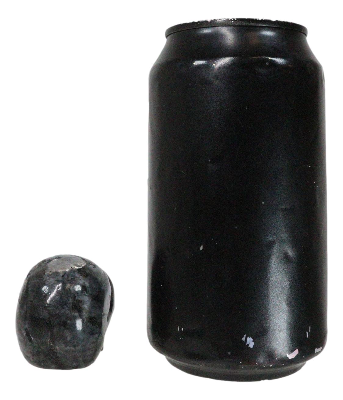 Metaphysical Healing Crystal Black Labradorite Gemstone Mini Skull Figurine