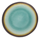 Pack Of 6 Green Crackle Midori Kannyu Ceramic Wavy Round Dinner Plates 9.5"D