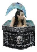 Hidden Depths Siren Mermaid On Still Water Necromancy Skull Decorative Box