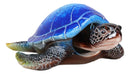 Nautical Ocean Blue Giant Sea Turtle Swimming Bobblehead Figurine Tortoise