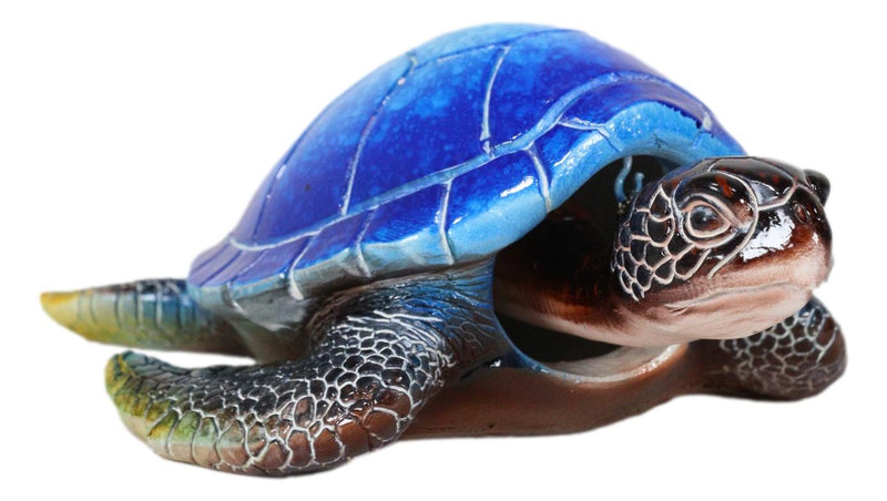 Nautical Ocean Blue Giant Sea Turtle Swimming Bobblehead Figurine Tortoise