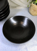 Pack Of 6 Black Kokuyo Ceramic Collection Large Ramen Soup Dinner Bowl 36oz 9"D