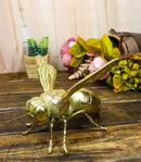 Wild Life Art Realistic Bumble Bee Insect Faux Taxidermy Golden Sculpture 7.5"L