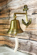 Antiqued Brass Finish Over Aluminum Sailor's Anchor Door Wall Dinner Yard Bell