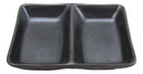 Pack Of 6 Ceramic Tetsu Kesho Soy Sauce Or Condiment Dishes With 2 Compartments