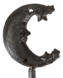 Pack Of 3 Rustic Cast Iron Celestial Half Crescent Moon And Stars Wall Hooks