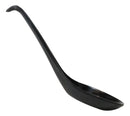 Glossy Black Melamine Ladle Style Soup Spoons With Hook Ends 1oz Set of 6 Spoon