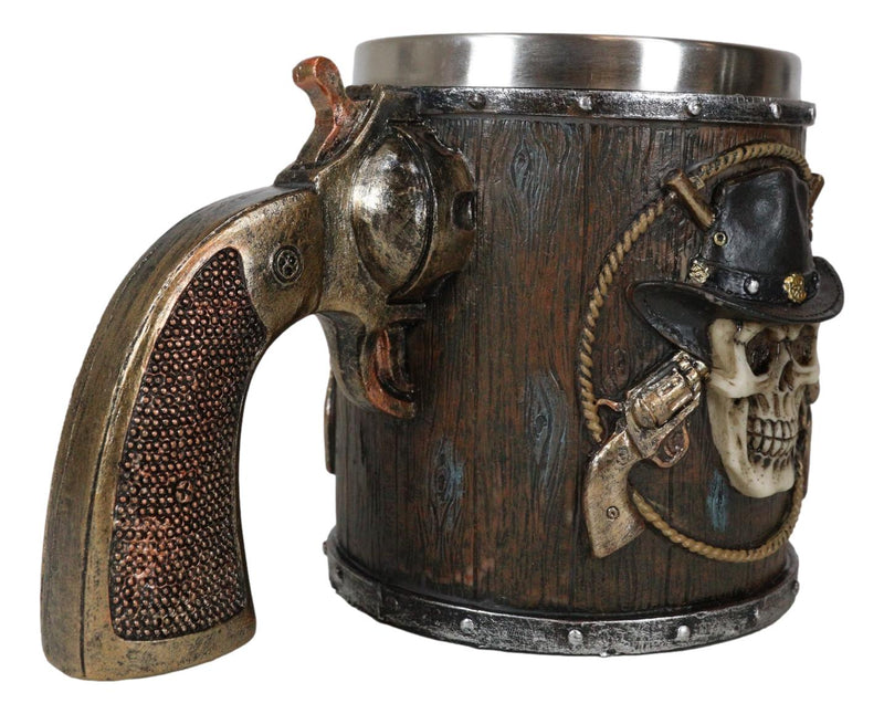 Rustic Western Wild West Captain Sheriff Cowboy With Cow Skull Coffee Mug Cup