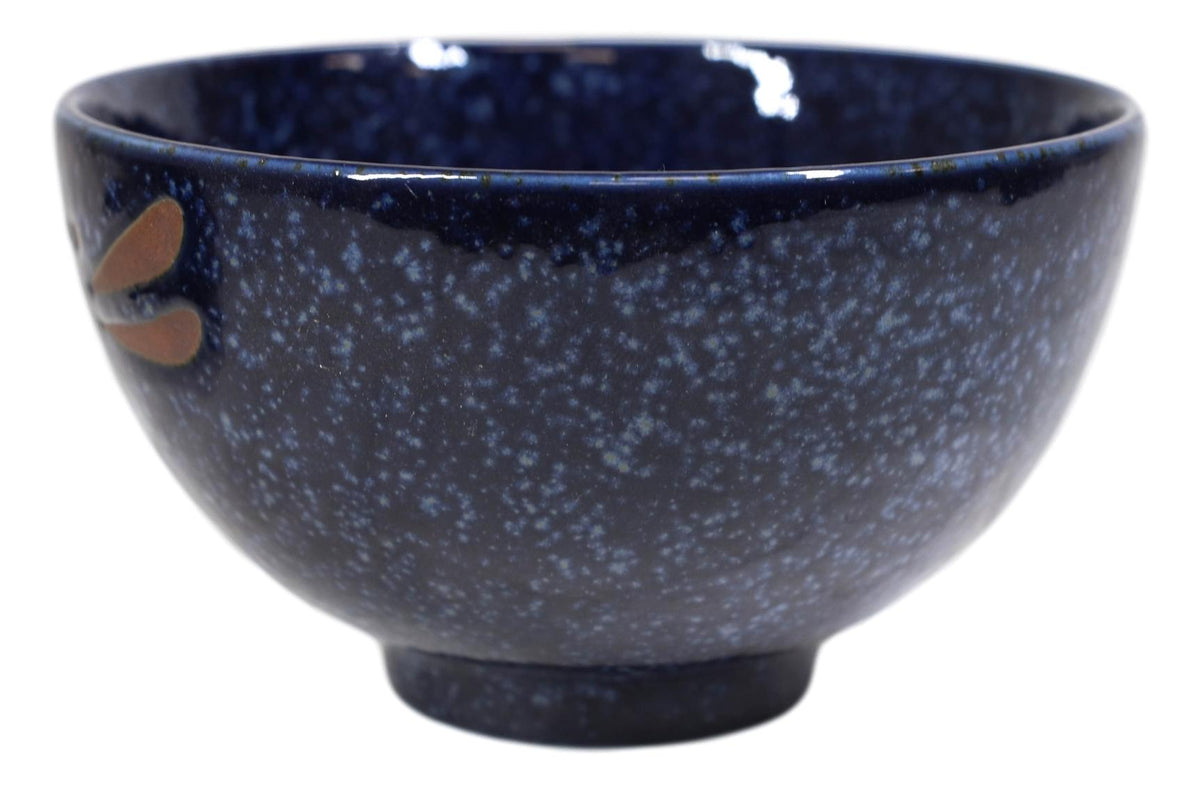 Made In Japan Auspicious Dragonfly Blue Rice Soup Dessert 8oz Bowls Set of 4