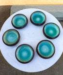 Pack Of 6 Green Crackle Midori Kannyu Porcelain Banchan Deep Dish 4" D 5oz