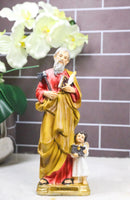 Christian Apostle of Jesus Saint Matthew Evangelist With Angel Figurine 8"H