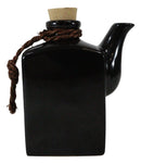 Black Traditional Made In Japan Soy Sauce Dispenser Flask 9oz Shoyu Calligraphy