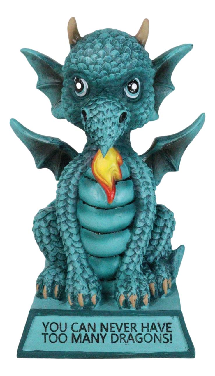 Turquoise Koan Cartoon Dragon Figurine You Can Never Have Too Many Dragons!