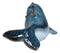 Set Of 6 Nautical Blue Dolphins Ocean Marine Wall Hanging Decor Tree Ornaments