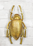 Modern Chic Gold Leaf Carpet Beetle Resin Wall Sculpture Or Table Decor