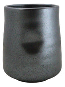 Pack Of 6 Black Tetsu Kesho Reactive Glaze Ceramic Yunomi Tea Cups 9oz