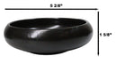 Pack of 6 Black Kokuyo Modern Round Appetizer Salad Banchan Deep Dish Plates 5"D